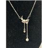 Image 2 : 925 Sterling Silver with Pearls Necklace. Very Dainty & Pretty