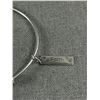 Image 2 : 925 terling Silver Charm Bangle Self Adjusting for Size Marked Faith 925