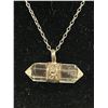 Image 2 : Vintage Silver with Rock Crystal Stone Pendant Necklace