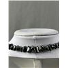 Image 3 : Genuine Black Alaska Diamond Stone or Hemitite Beads Tumbled Necklace