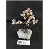 Image 1 : 6" x 5" Rose Quartz Crystal Tree On Amethyst Base. Retails $480.00