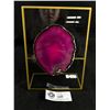 Image 1 : 4" Pink Agate Slice Formation. Retails $600.00