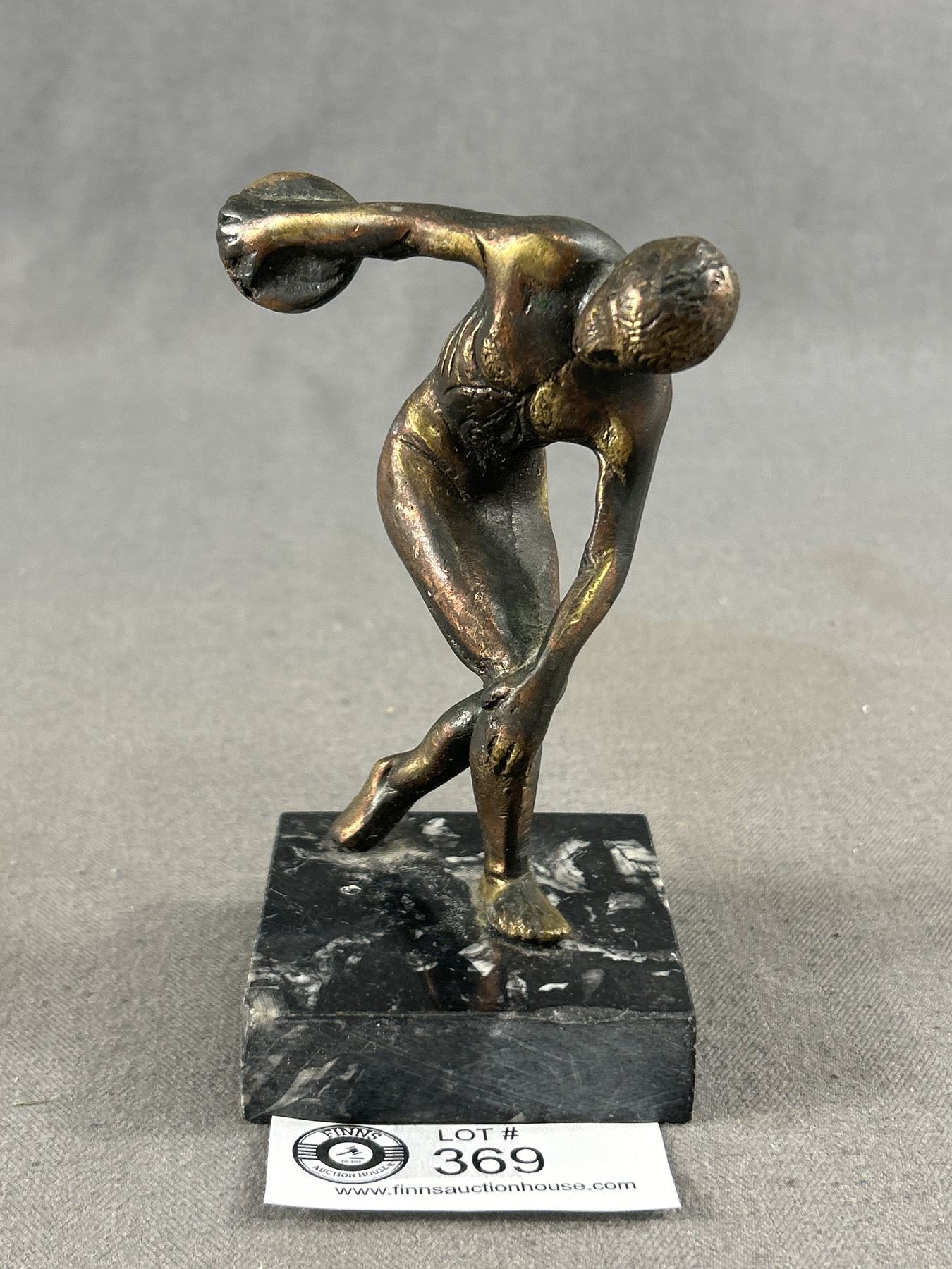 Discus Throwing Statue/Trophy on Marble Base