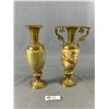 Image 1 : 2 Lovely Brass and Marble Vases