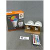 Image 3 : 3 Boxes of Brand New Light Bulbs. 2 Packages are RGB Remotes included