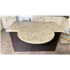 Image 6 : DARK WOOD FINISH GRANITE TOP 3 DRAWER WITH BOTTOM CUPBOARD ISLAND 60"W X 48"D X 36"H