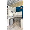 Image 1 : VICOSTONE KITCHEN CABINET SET - GREY W/CHROME HANDLES & GREY STONE COUNTER TOP