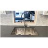 Image 8 : VICOSTONE KITCHEN CABINET SET - GREY W/CHROME HANDLES & GREY STONE COUNTER TOP
