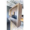 Image 1 : SILESTONE BY COSENTINO KITCHEN CABINET SET - LIGHT BROWN W/CHROME HANDLES AND  BLACK STONE