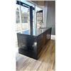Image 2 : SILESTONE BY COSENTINO KITCHEN CABINET SET - LIGHT BROWN W/CHROME HANDLES AND  BLACK STONE