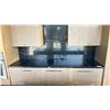Image 3 : SILESTONE BY COSENTINO KITCHEN CABINET SET - LIGHT BROWN W/CHROME HANDLES AND  BLACK STONE