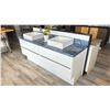 Image 2 : VICOSTONE BY THE ART OF QUARTZ BATHROOM VANITY DOUBLE SINK CABINET W/ 1 FAUCET