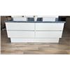 Image 3 : VICOSTONE BY THE ART OF QUARTZ BATHROOM VANITY DOUBLE SINK CABINET W/ 1 FAUCET