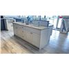 Image 2 : CAMBRIA FLOFORM BATHROOM VANITY DOUBLE SINK CABINET W/2 MIS MATCHED FAUCETS