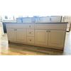 Image 3 : CAMBRIA FLOFORM BATHROOM VANITY DOUBLE SINK CABINET W/2 MIS MATCHED FAUCETS