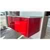 Image 2 : SILESTONE STONE COUNTER TOP CABINET WITH 1 LARGE DRAWER - RED & WHITE