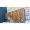 Image 2 : NATURAL LIGHT BROWN WOOD FINISH 2 PCS. UPPER KITCHEN CABINET SET