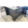 Image 3 : CAMBRIA GREY WITH WHITE & GREY STONE TOP LARGE KITCHEN ISLAND CABINET