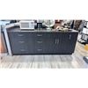 Image 1 : TWO TONE GREY 6 DRAWER WITH 2 CUPBOARDS KITCHEN CABINET