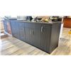 Image 2 : TWO TONE GREY 6 DRAWER WITH 2 CUPBOARDS KITCHEN CABINET