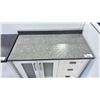 Image 3 : WHITE GLASS FRONT WITH GREY LAMINATE COUNTER TOP BATHROOM VANITY CABINET