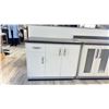 Image 1 : WHITE WITH GREY LAMINATE COUNTER TOP BATHROOM VANITY CABINET