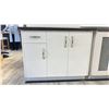 Image 2 : WHITE WITH GREY LAMINATE COUNTER TOP BATHROOM VANITY CABINET