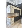 Image 1 : 10 DRAWER GREY CABINET WITH WHITE STONE TOP - APPROX.48" ACROSS X 22" WIDE X 41" HIGH