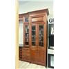 Image 2 : CHERRY LOOK 14 DOOR 8 DRAWER BOOKSHELF CABINET - 144"W X 22"D X 101"H