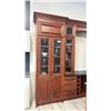 Image 3 : CHERRY LOOK 14 DOOR 8 DRAWER BOOKSHELF CABINET - 144"W X 22"D X 101"H