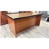 Image 1 : LIGHT WOODEN LAMINATE TOP 2 DOOR 2 DRAWER CABINET - 81"W X 38"D X 37"H