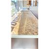Image 2 : *LD* DARK WOOD MARBLE LOOK LAMINATE TOP 4 DOOR 2 DRAWER CABINET - APPROX. 62"W X 23"D X 32"H