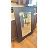 Image 2 : DARK WOOD 33"W X 47.5"H FRAMED MIRROR