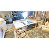 Image 3 : DELTA 10" TILTING ARBOR SAW WITH LARGE TABLE BASE, AND WORK TABLES