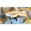 Image 4 : DELTA 10" TILTING ARBOR SAW WITH LARGE TABLE BASE, AND WORK TABLES