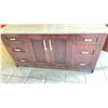 Image 2 : CHERRY WOOD FINISH 6 DRAWER 2 DOOR 60"W X 23"D X 32'H ARBORITE TOP VANITY