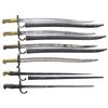 Image 1 : GROUPING OF 6 ANTIQUE FRENCH MILITARY BAYONETS.