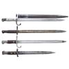 Image 1 : GROUP OF 4 VINTAGE AND ANTIQUE MILITARY BAYONETS.