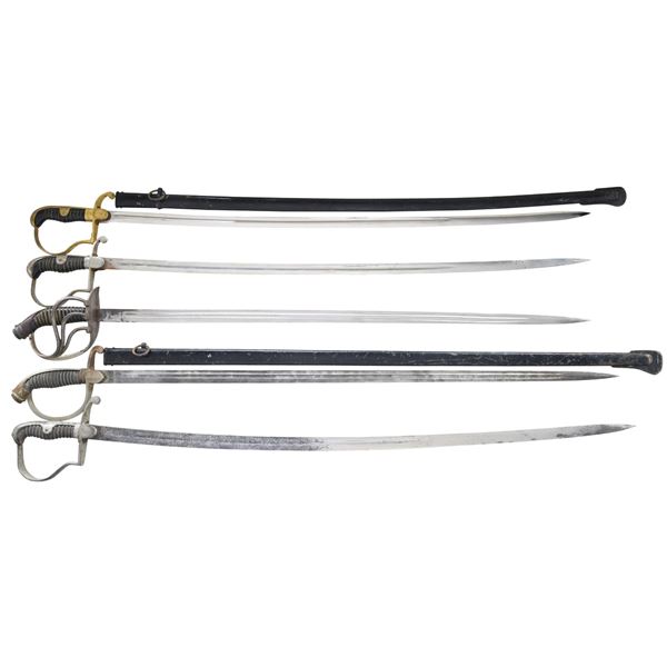 5 IMPERIAL GERMAN SWORDS.