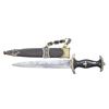 Image 2 : WWII GERMAN CHAINED SS OFFICER'S DAGGER.