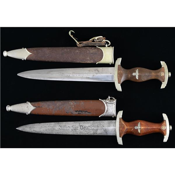 2 WWII GERMAN SA DAGGERS.