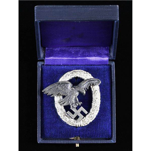 WWII GERMAN CASED OBSERVER'S BADGE.