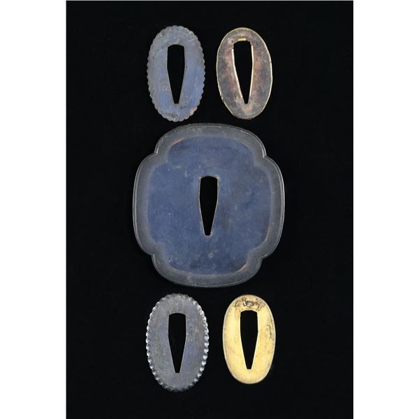 LARGE LOBED TSUBA WITH 4 SEPPA.