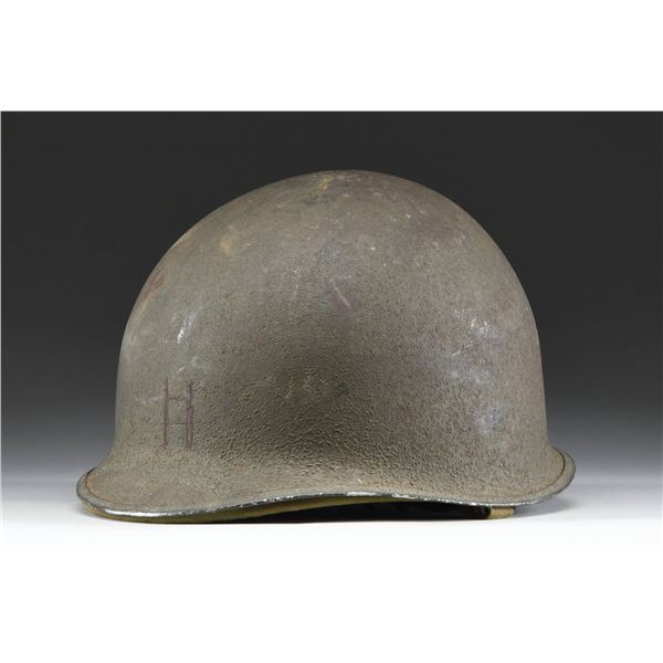 US M1 HELMET WITH RARE HAWLEY LINER.