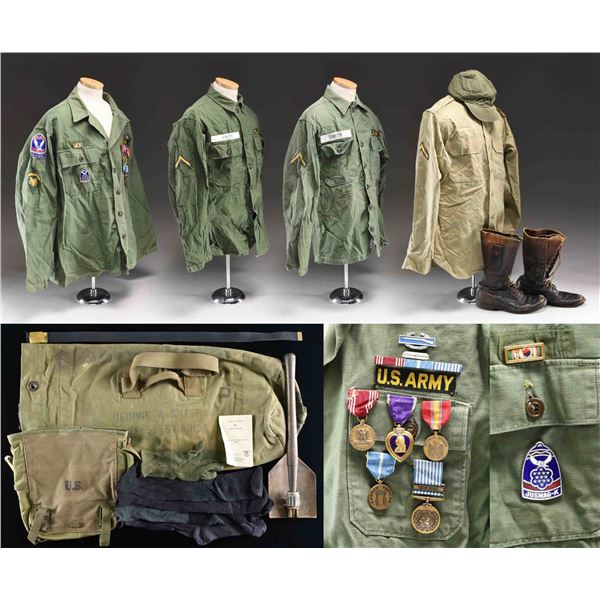 KOREAN WAR UNIFORM & MILITARIA GROUP.