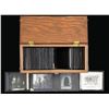 Image 1 : A WOODEN BOX CONTAINING APPROX. 56 MAGIC LANTERN