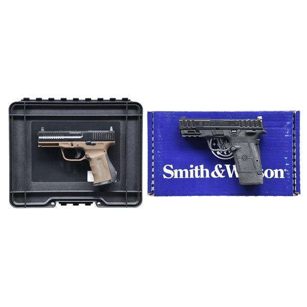 TWO SEMI-AUTOMATIC PISTOLS.