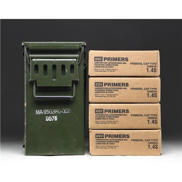 LOT OF 2000 CCI SMALL RIFLE PRIMERS.