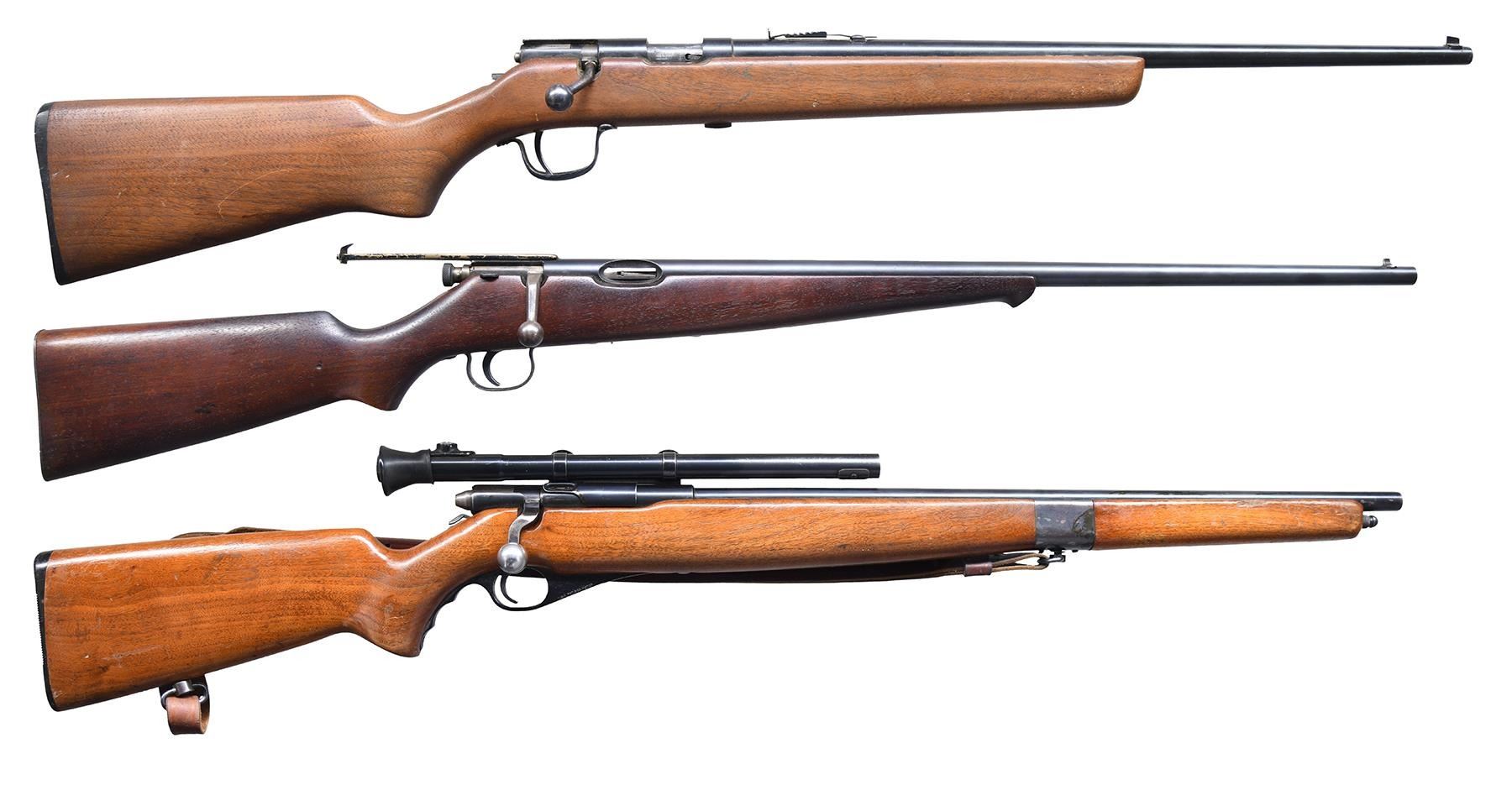 3 RIMFIRE BOLT ACTION RIFLES.