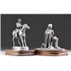 Image 1 : TWO PEWTER STATUES FROM THE DESK OF LIEUTENANT